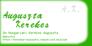 auguszta kerekes business card